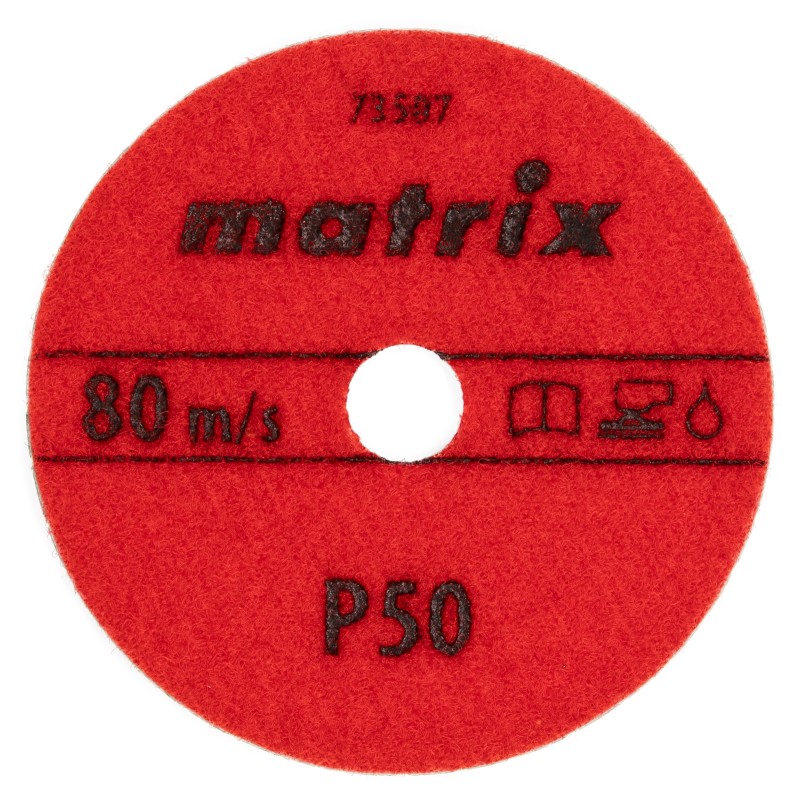 Алмазный гибкий шлифовальный круг ,100 мм, P50, мокрое шлифование, 5 шт. Matrix