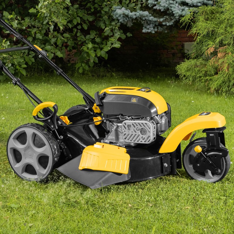 Бензиновая газонокосилка GLT-460SP-T, Trike 149 см3, 46 см, привод, панель, 60л Denzel 