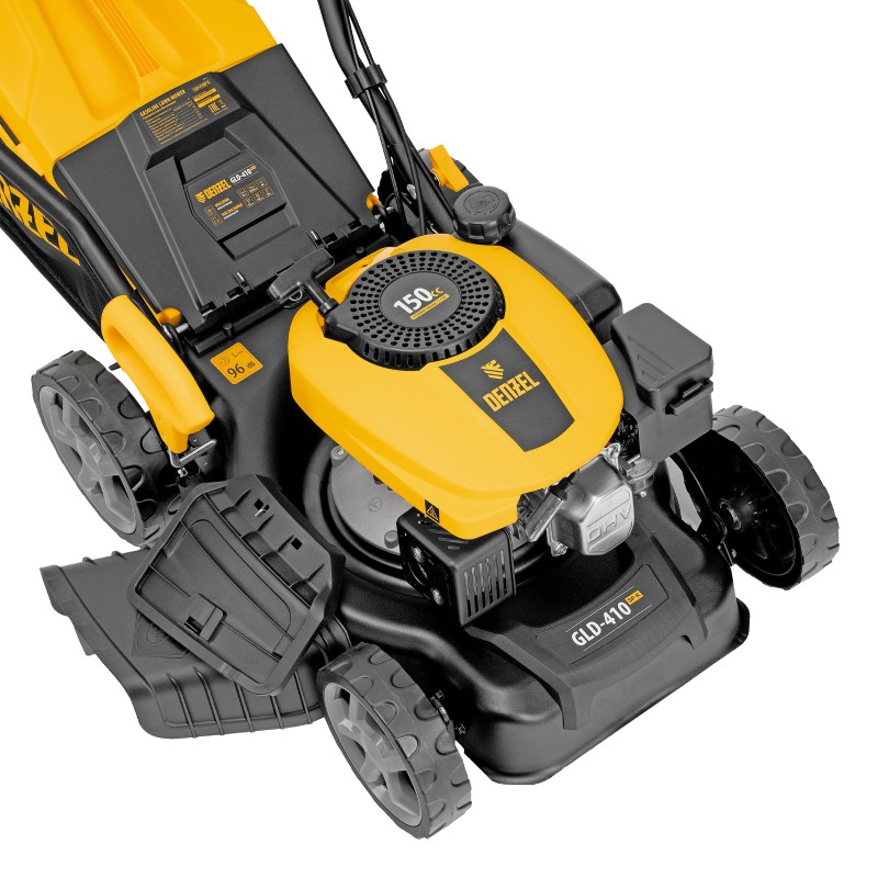 Газонокосилка бензиновая GLD-410SP-K, 150 см3, 41 см, привод, 40 л Denzel