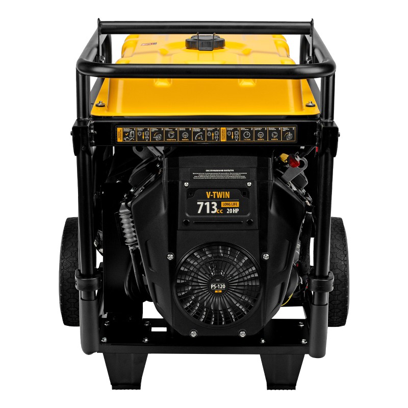 Генератор бензиновый PS-120EA, 12 кВт,230 В, 40л, разъем ATS,эл.старт Denzel